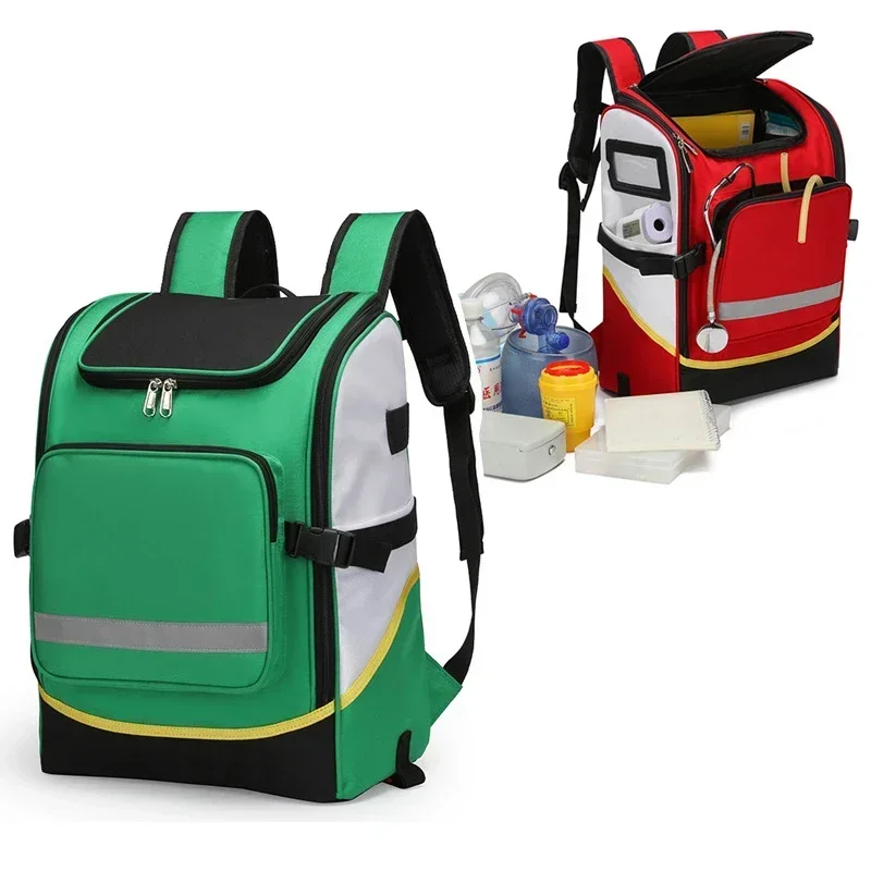 First Aid Medical Backpack Empty Nurse Treatment First Responder EMT Trauma Bag for Camping Cycling Hiking Paramedic Bag