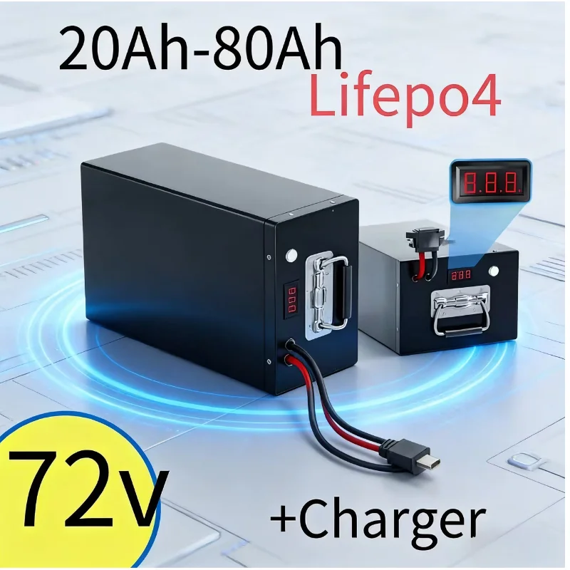 

Vti 72V 20Ah-70Ah LiFePO4 Battery w/Intelligent BMS – Custom Engineered for E-Motorcycles, Electric Cars, Pedal Bikes & Golf Ca