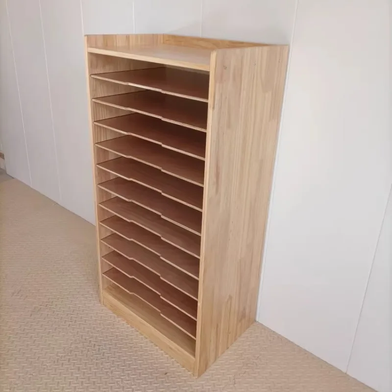 

Шкаф для хранения бумаги для рисования в детском саду, четырехсекционная картонная стойка, стеллаж для художественных принадлежностей, стойка для рисования формата 4K, шкаф для художественной бумаги