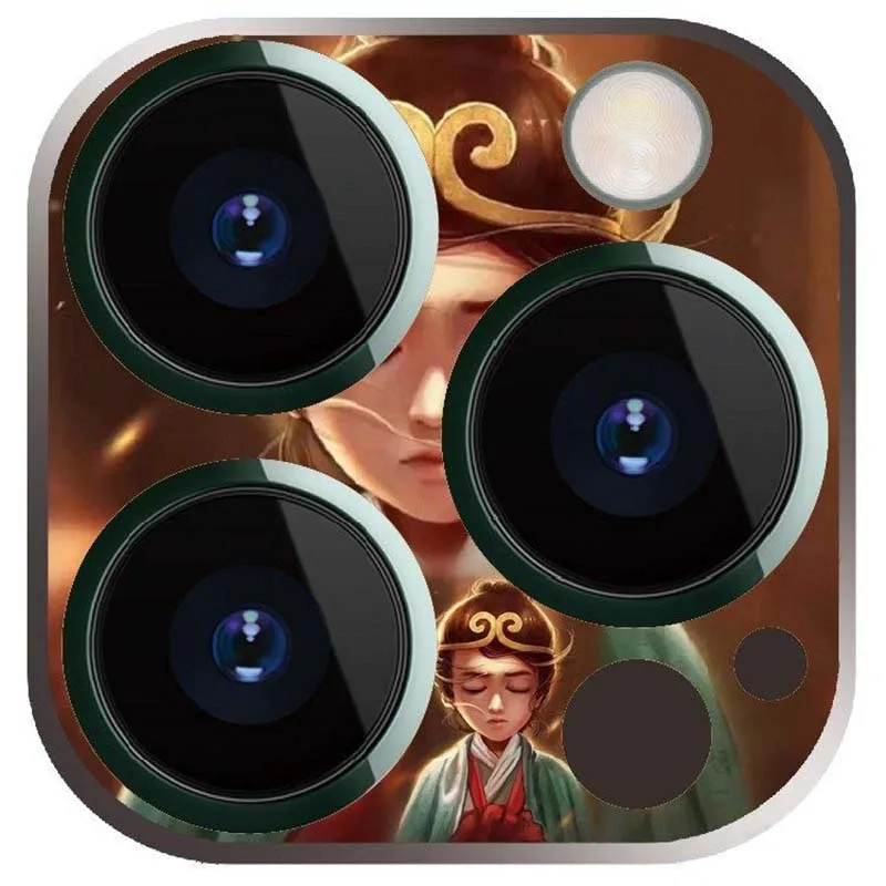 2PCS Full Cover Cartoon Camera Lens Protector for iPhone 13 Pro Max 12 11 Camera Tempered Glass Film for iPhon 13mini