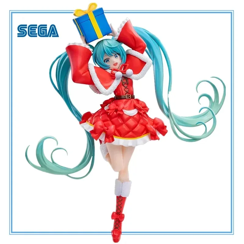 在庫あり-オリジナル-セガ-ルミナスタ-ボーカロイド-初音ミク-クリスマス2024-ver-19cmのかわいいアニメアクションフィギュアモデルオーナメント玩具