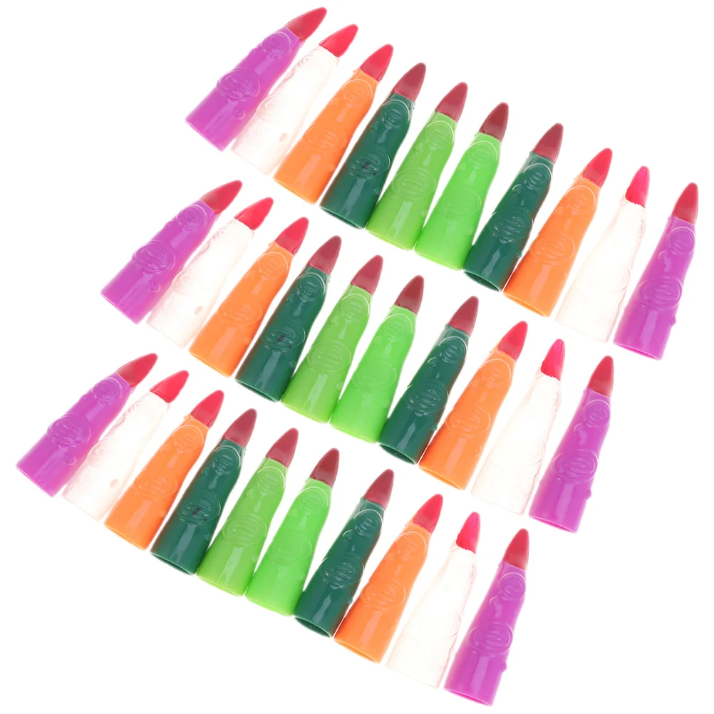 100 Pcs Fake Nails Finger Witch Fingers Costume Halloween Masquerade Clothing Prank Witches Plastic Props for Cosplay