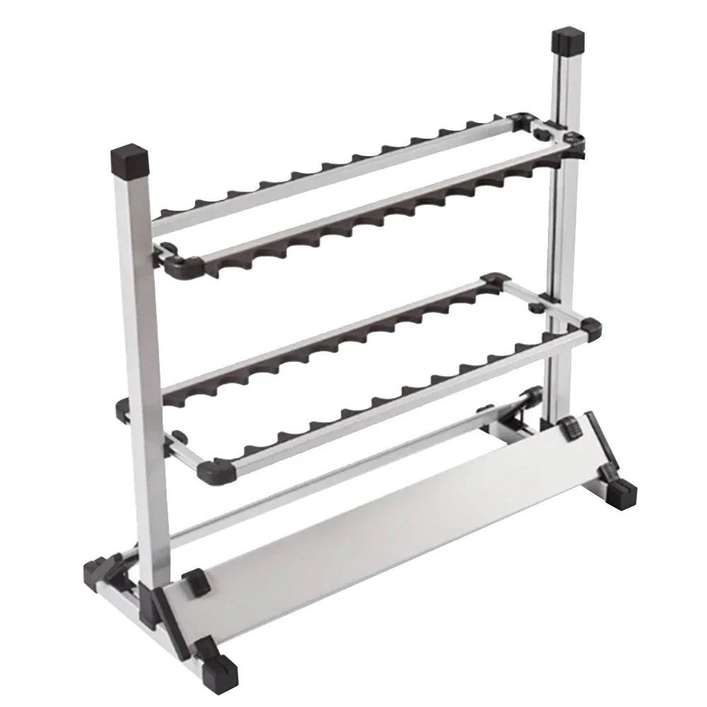 Fishing Rod Racks Aluminum 12 Storage Shelf Tackle Display Stand  24 Places Fishing Pole Holder