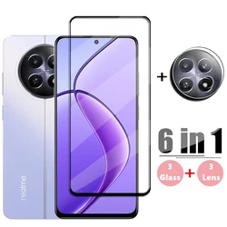 6in1 Glass For Realme 12 5G  Tempered Glass Realme 12 Screen Protector HD Protective Phone Camera Lens Film For Realme 12