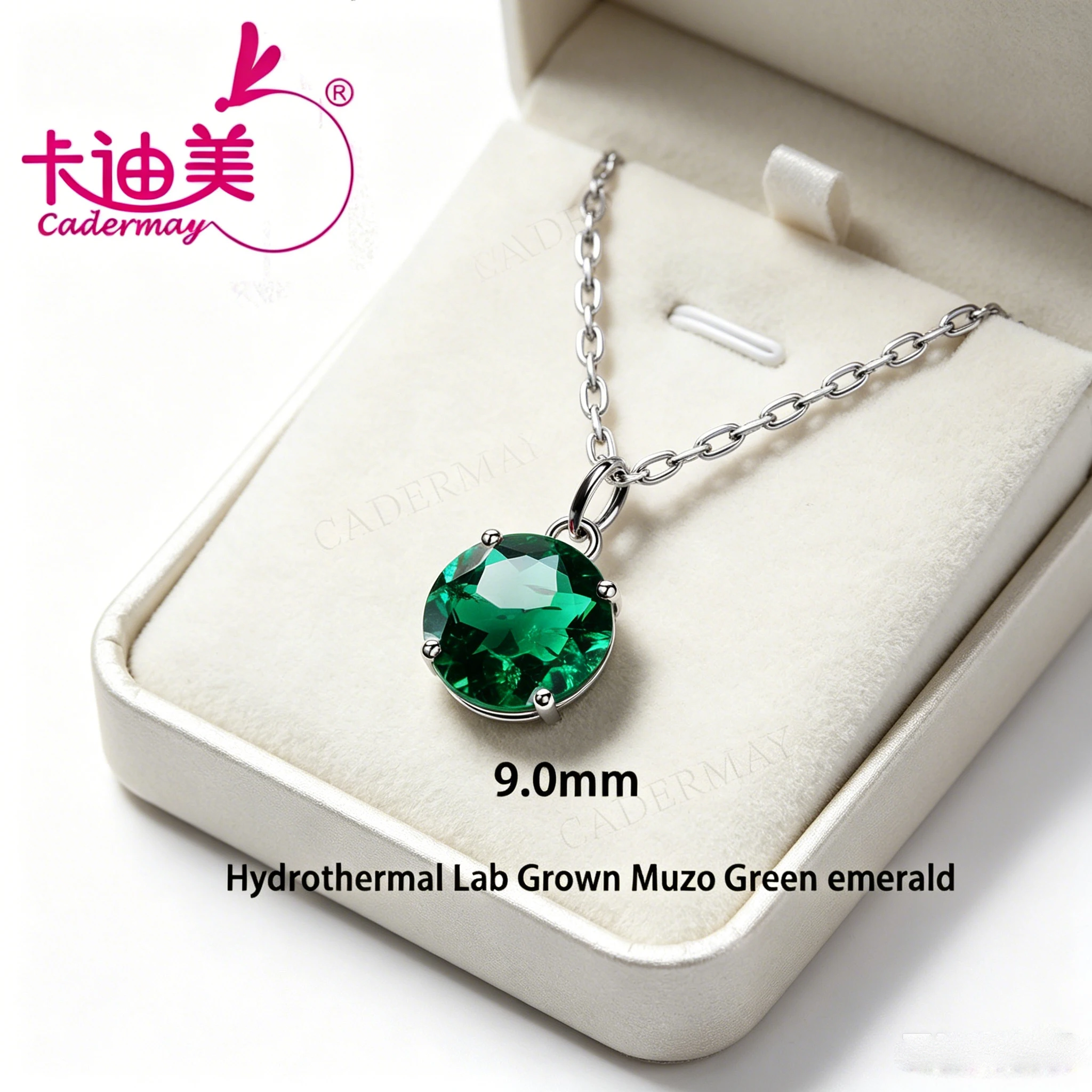 

Colombian Emerald Lab Grown Hydrothermal Emerald Muzo Green With Inclusions S925 Silver Necklaces For Women Jewelry Gifts