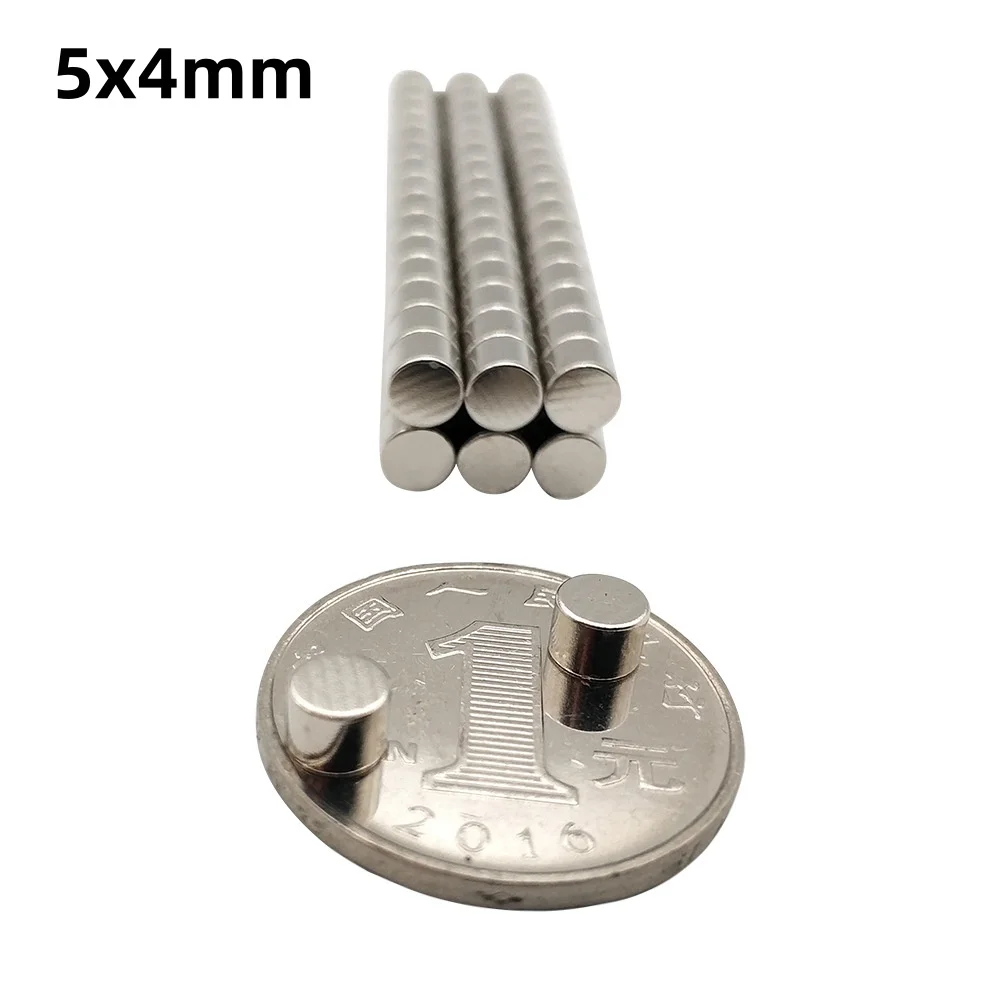 Ímã de cilindro forte 5x4mm 5mm * 4mm ímã redondo 5x4mm mini ímã pequeno 5*4mm para geladeiras domésticas, escritórios diy