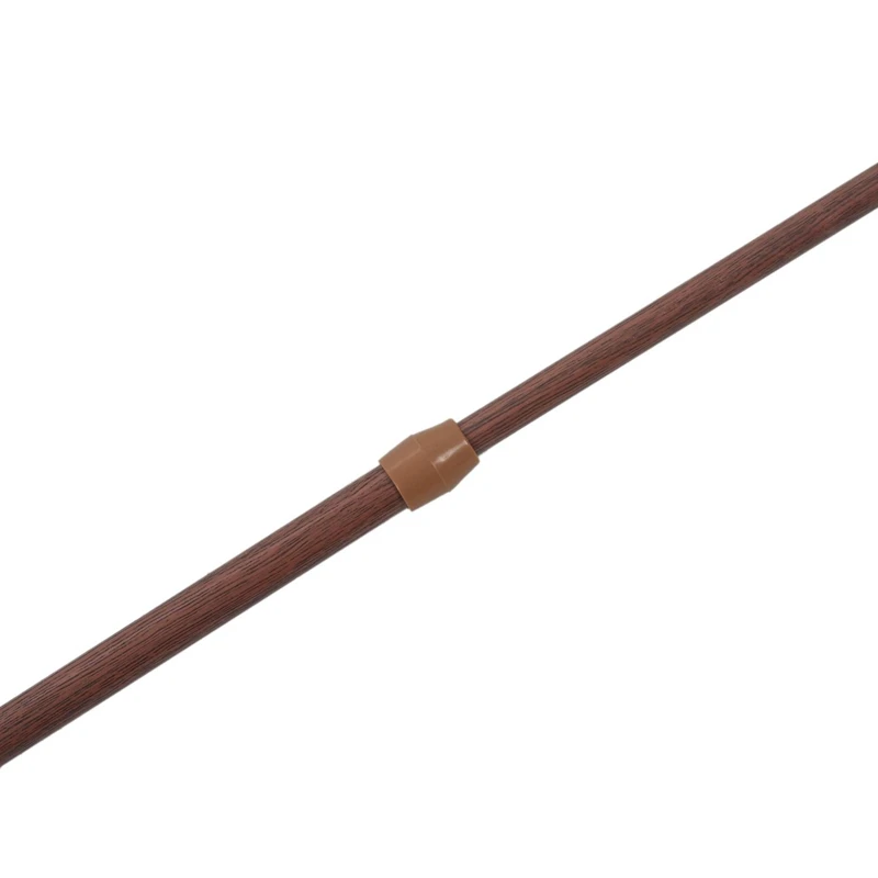 LUDA 2X Extendable Telescopic Spring Loaded Net Voile Tension Curtain Rail Pole Rods,55-90Cm/70-120Cm,Wood Color