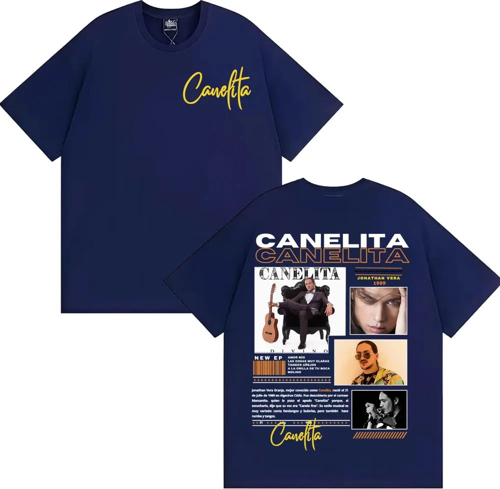 Canelita Jonathan Vera Graphic Cover T-shirts Men Women Harajuku Gothic High Street T Shirt 100% Cotton Short Sleeve Tshirt Tops
