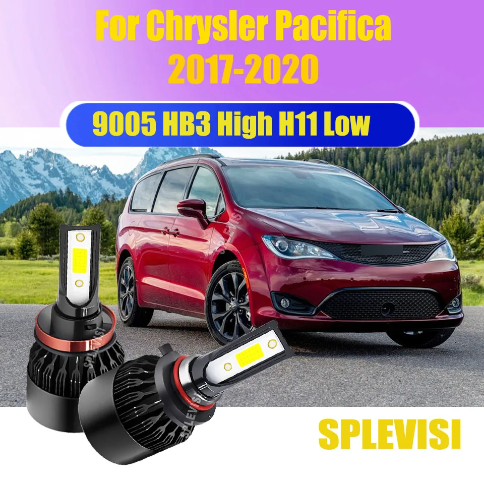 

LED 12v 60W White Headlight High Low Beam -Durable, Waterproof, Perfect Night Driving For Chrysler Pacifica 2017 2018 2019 2020