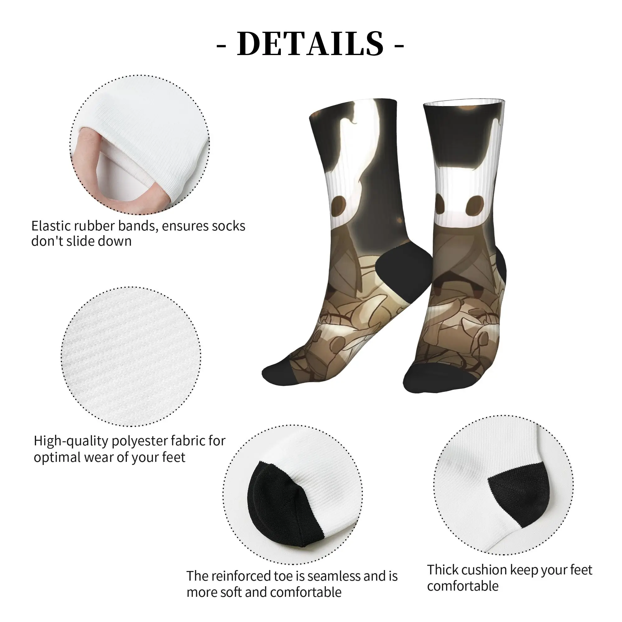 Caballero hueco Anime batalla brillo medias patrón moda calcetines otoño Anti calcetines hombres deportes al aire libre calcetines de alta calidad