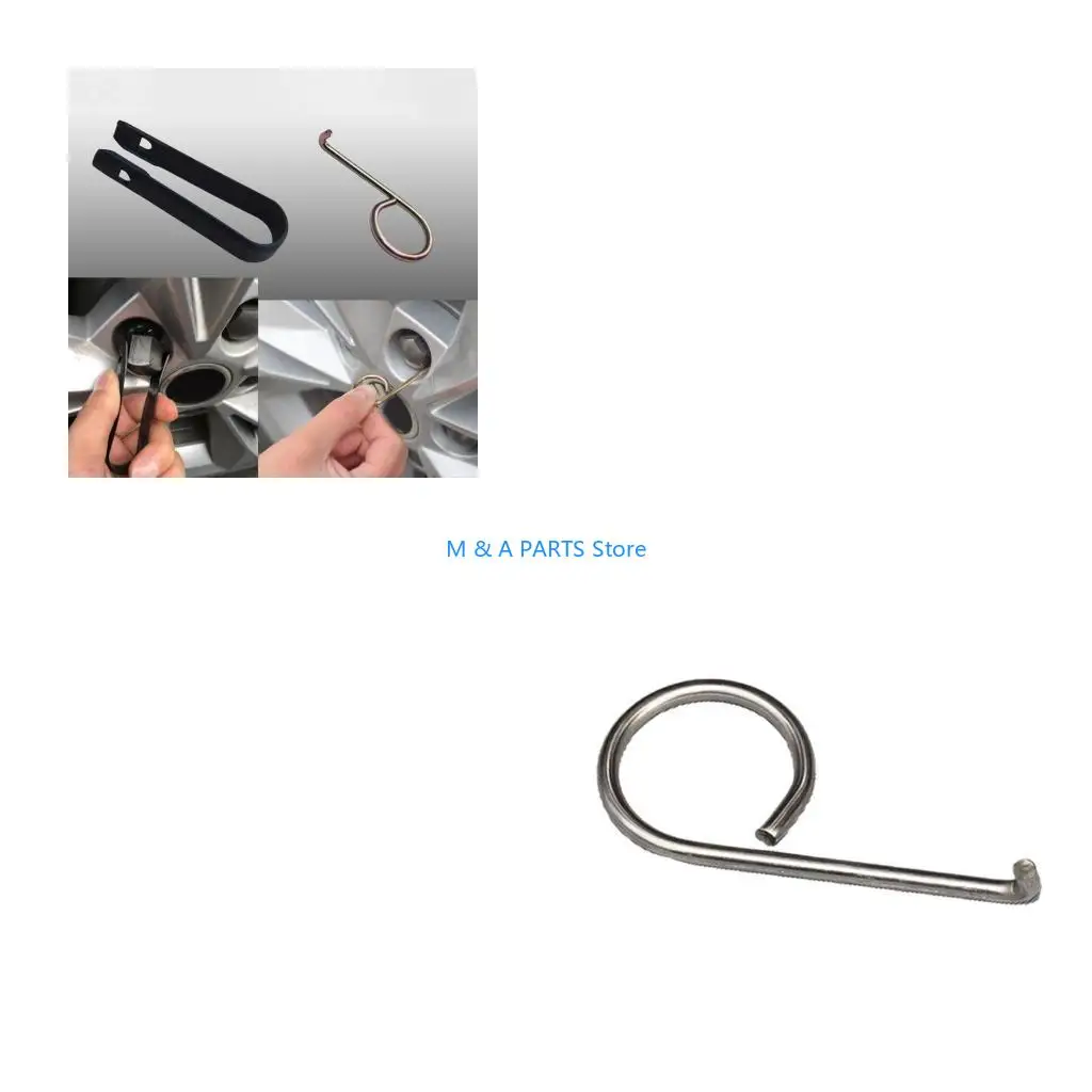 U1JF Car Wheel Nut Lug Dust Cover Cap Disassembly Tools Wheel Lug Removal Hook Clips