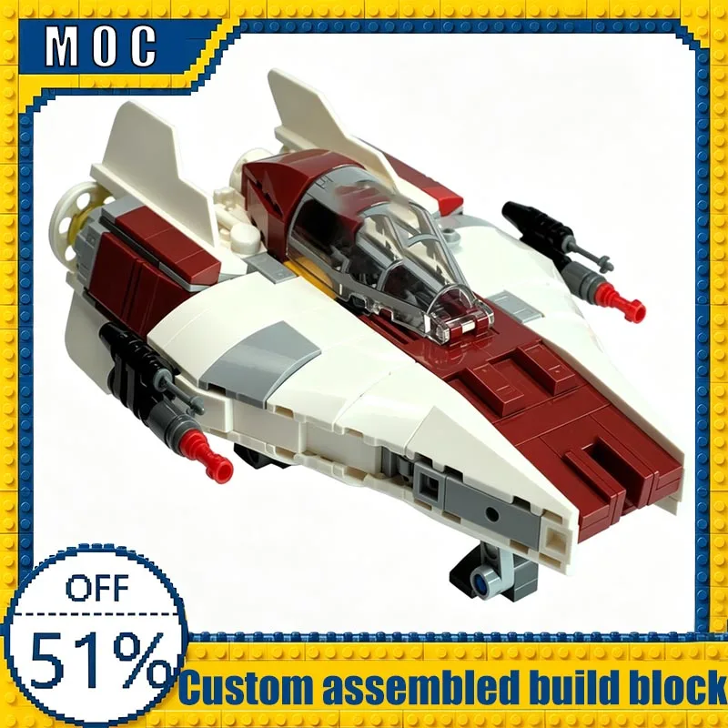 

414 PCS Modify Technology A-Wing Starfighter Model Custom Building Blocks DIY Assembly Educational Toy For Boys Birthday Gifts