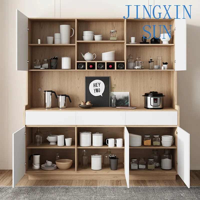 Modern simple wall locker living room log color cupboard