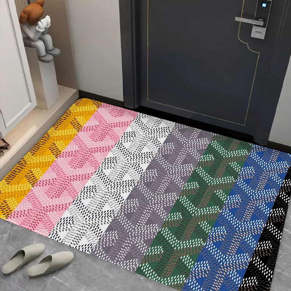 Fashion G_Goyards Bathroom Mat Anti-slip Absorb Water Long Strip Cushion Bedroon Mat Welcome Doormat