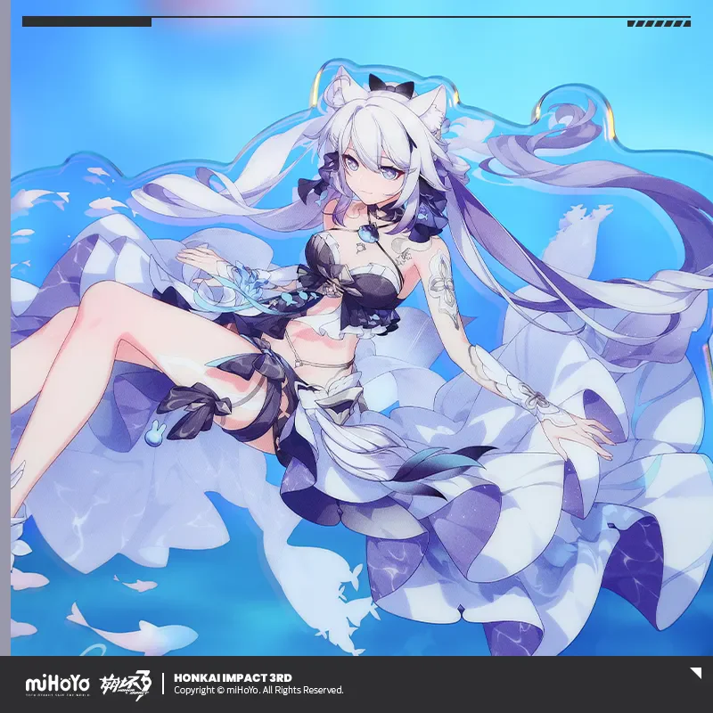 [Genuine] miHoYo Game Honkai Impact 3 Kiana Acrylic Phone Holder Herrscher of Finality Anime Desktop Ornament Cosplay Xmas Gifts