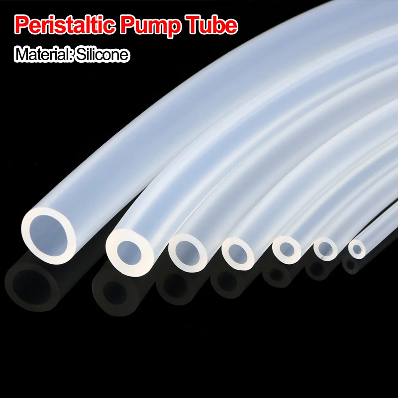 1/3m Silicone Peristaltic Pump Tube Food Grade Transparent ID 0.5mm~9.6mm Corrosion Resistant Flexible Nontoxic Laboratory Hose