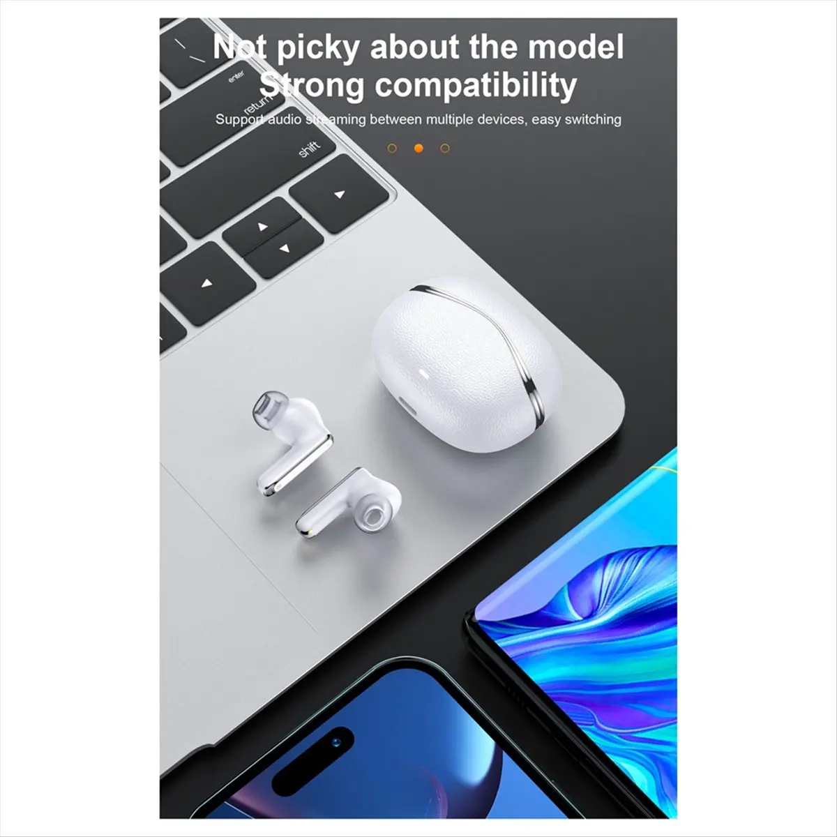 DT77 Wireless Earbuds, Portable Bluetooth Headphones with Big Bass Stereo Sound, IPX4 Waterproof Wireless Bluetooth 5.4