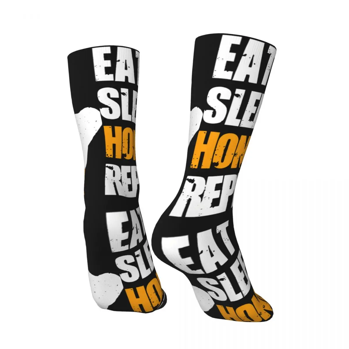 Funny Crazy compression Eat Sock for Men Hip Hop Harajuku U-Untitled Goose Game Happy Seamless Pattern Printed Boys Crew Sock