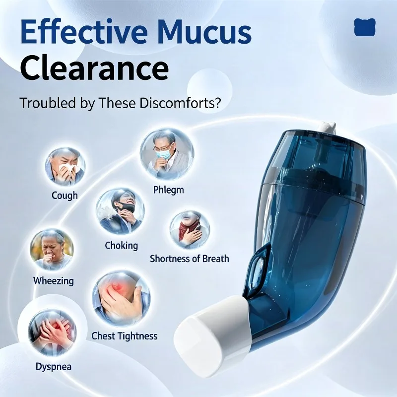 Sonmol Oscillating Positive Expiratory Pressure Breathing Trainer Mucus Clearance Lung Exercise Device for Adults Kids