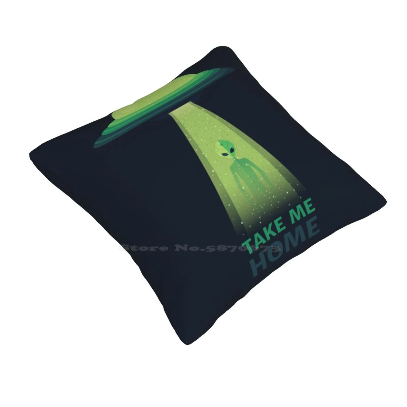 Take Me Home Pillowslip Pillowcase Alien Home Ufo Scifi Spaceship Extraterrestrial Science Fiction Pop Culture Geek