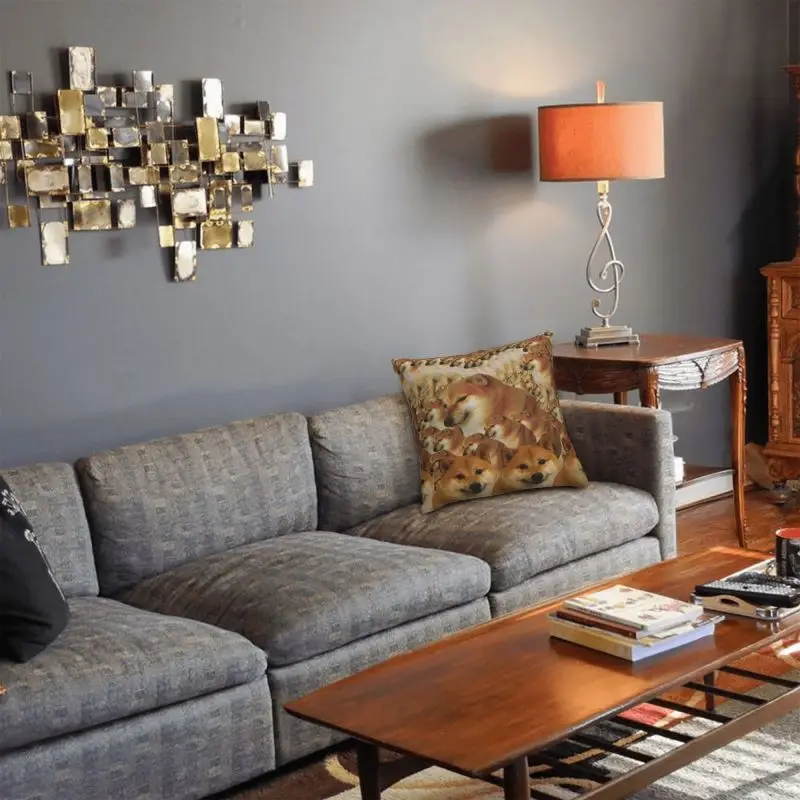 Cheems Shiba Inu Doge Meme غطاء وسادة رمي حديث لديكور المنزل وسادة السيارة #4