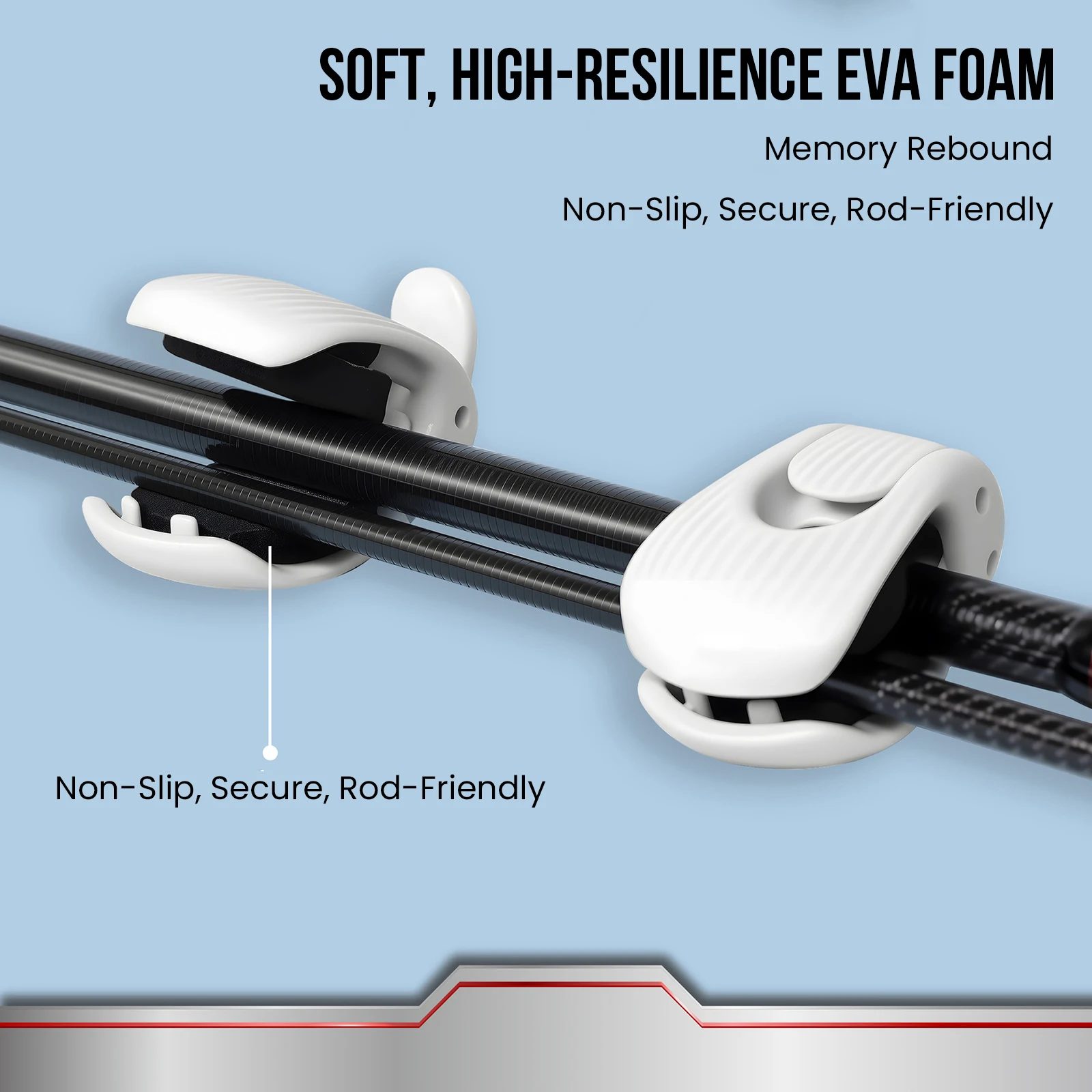 6 قطعة حامل قصبة صيد خشبية المحمولة مقاطع قضيب الصيد حامل قضيب المثبت كليب لأحجام مختلفة قصبة صيد خشبية #5