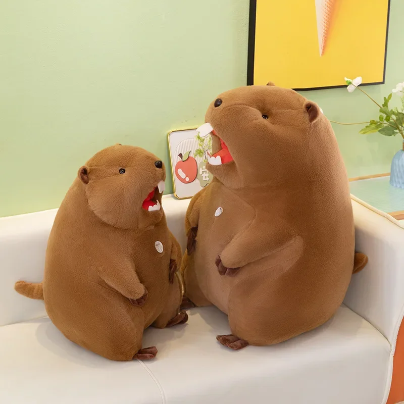 50cm 귀여운 삑삑이 마모트 봉제 인형 소리나는 귀여운 인형 아이들 생일 크리스마스 선물 봉제 동물 열쇠고리