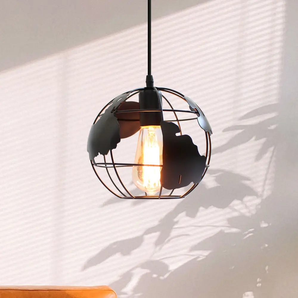 Industrial Retro Iron Pendant Light Dining Room Restaurant Kitchen Hanging Lamp Loft Vintage Bedroom Bar suspension luminaire