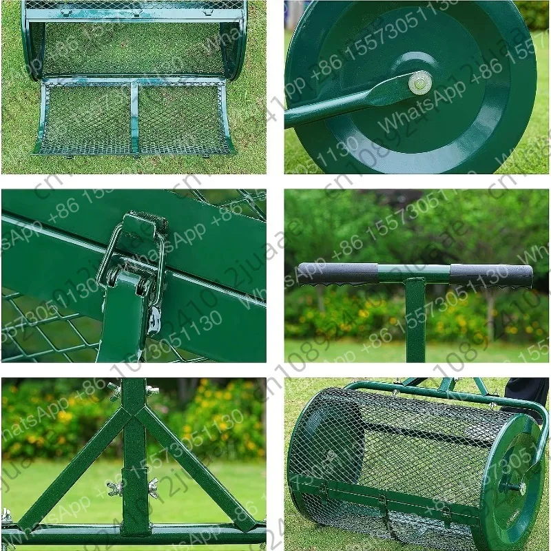Spreader Roller Peat Moss Spreader For Planting, Seeding, Durable Lightweight Metal Mesh Spreader For Lawn - view 4
