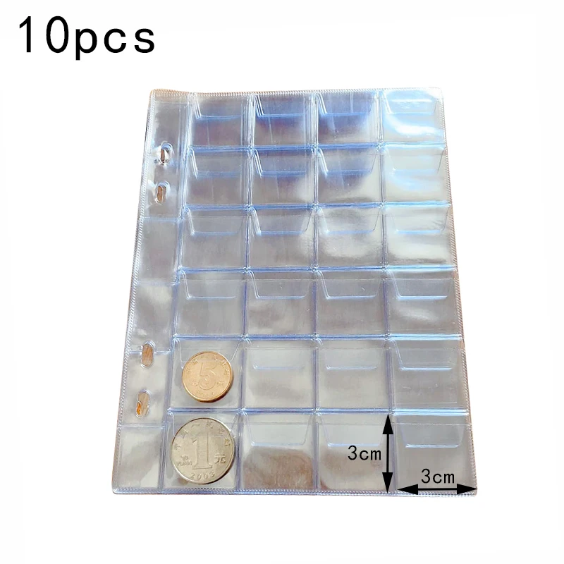 Álbum de coleção de moedas-20 páginas 360 bolsos armazenamento de moedas para colecionadores Pennies dos EUA Dimes Nickels Quarters Pequenos emblemas