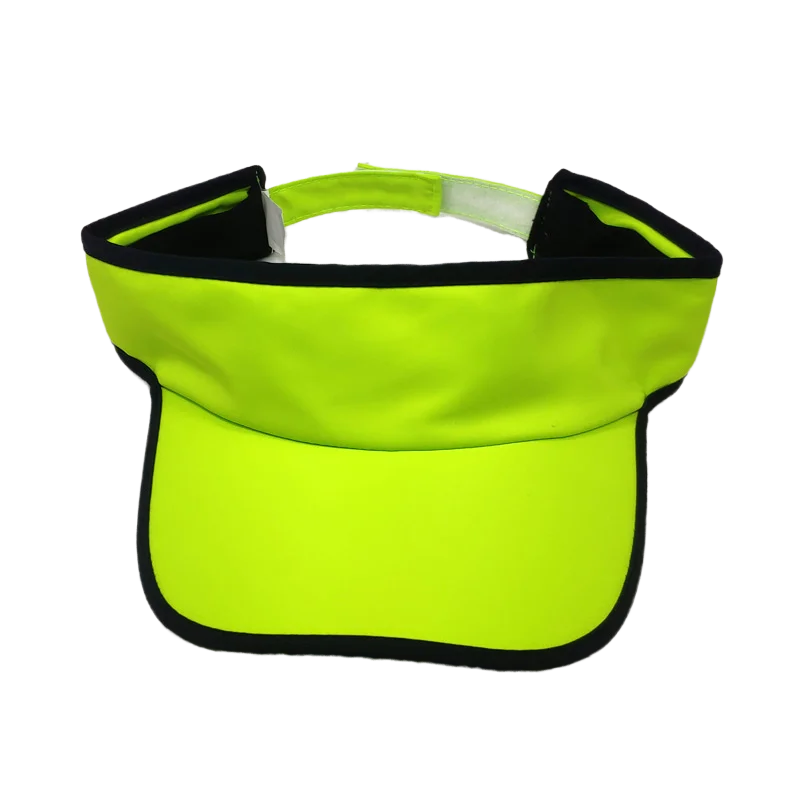 Outdoor Plain Lime Green Men\'s Visor Caps Neon Pink Women Sun Visor Hat Swimming Tennis Running Sport Visors