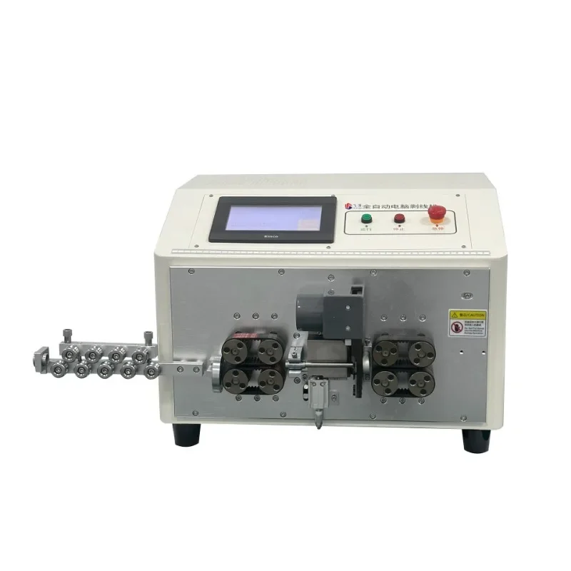 Automatic multi-core sheathed wire stripping machine 8 wheels crawler type wire feeding missing wire detection copper core