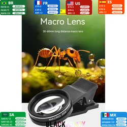 Walking Way 4K 20X 37MM Mobile Phone Macro Lens for phone Photography Professional 40X HD Macro Lens for Smartphone Diamond Ring