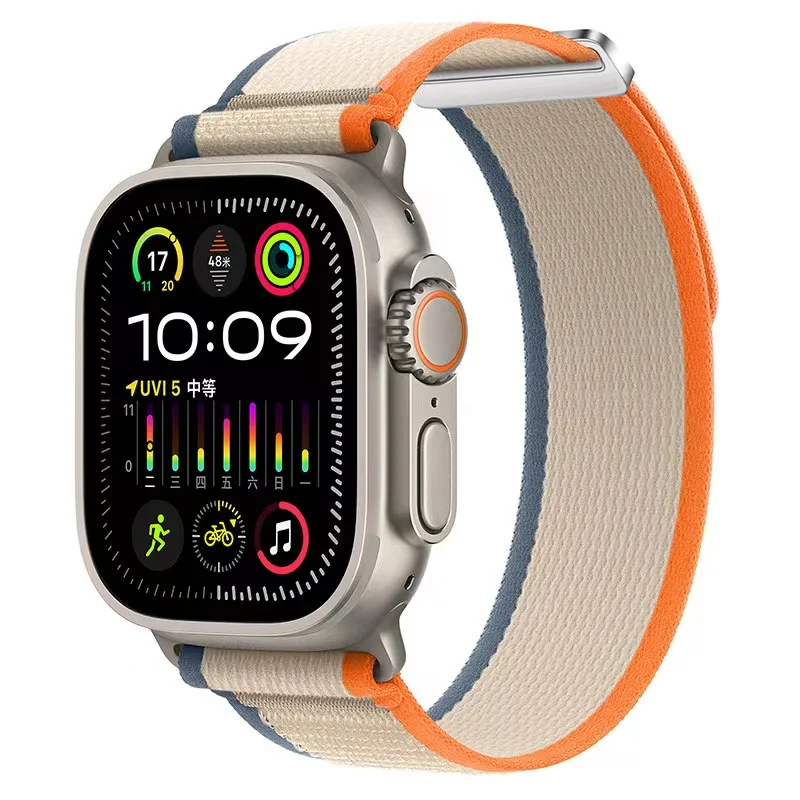 Ремешок нейлоновый для Apple Watch Ultra2, браслет для iWatch 6 5 4 SE 44 мм 40 мм 42 мм, Series 9 8 7 45 мм 41 мм