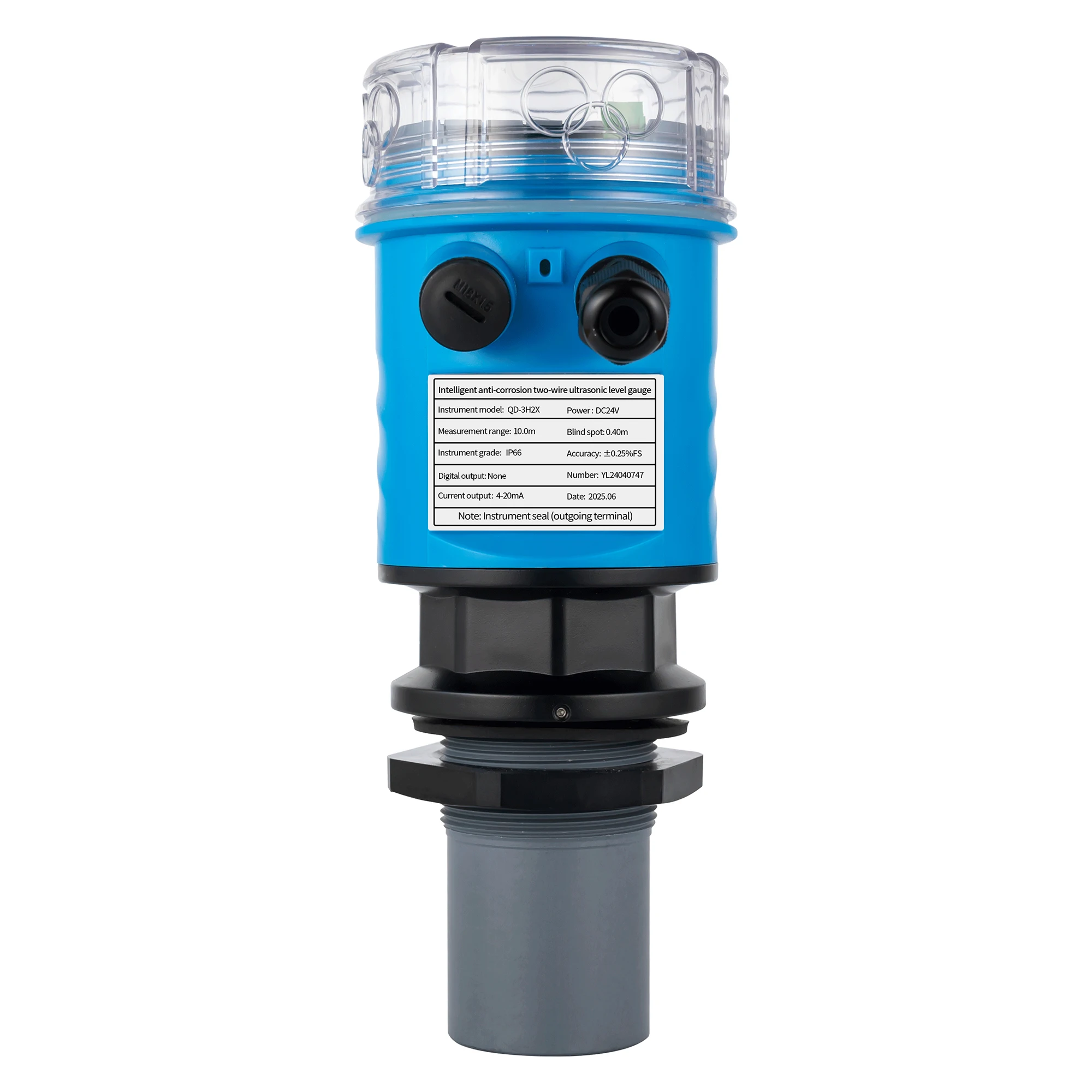 4-20mA/RS485 Ultrasonic Level Meter 2m/5m/10m/20m Liquid Level Transmitter DC24V LCD Ultrasonic Liquid Level Transmitter