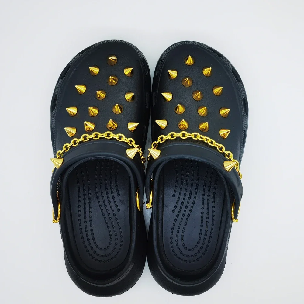 

Cool Studs Adornment for Clogs Sandals Punk Metal Rivet Series Shoe Accessories Ins Popular Footwear Decoration Trendy Spikes
