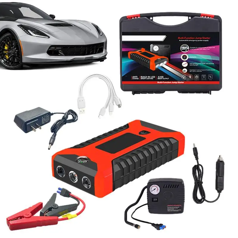 

Car Jump Starter Portable Battery Pack Auto Start Power Fast Charging Auto Starter Booster Power Pack For RVs SUVs Trucks And