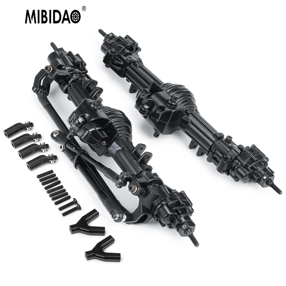 MIBIDAO RC Car Metal Front / Rear Axle for 1/10 RC Rock Crawler Car Axial SCX10 90028
