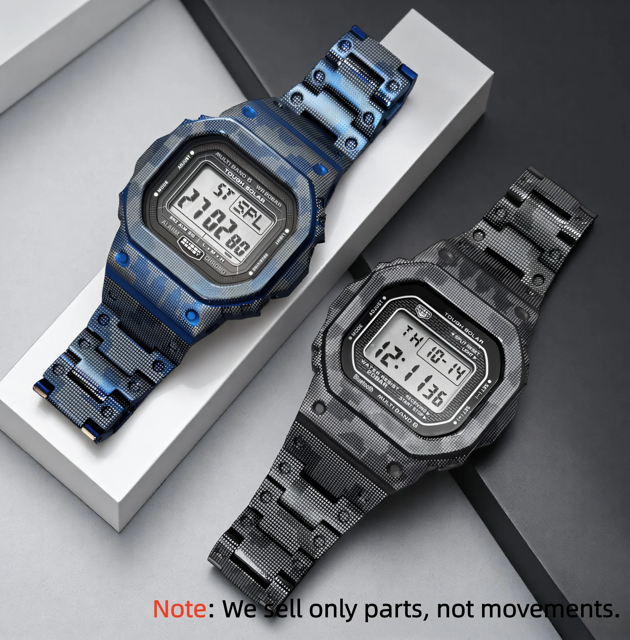 GMW-B5000 Full Series Titanium Alloy Watch Cases + Straps (Compatible with Casio G-SHOCK GMW-B5000, GMW-B5000GD, GMW-B5000TCF, e