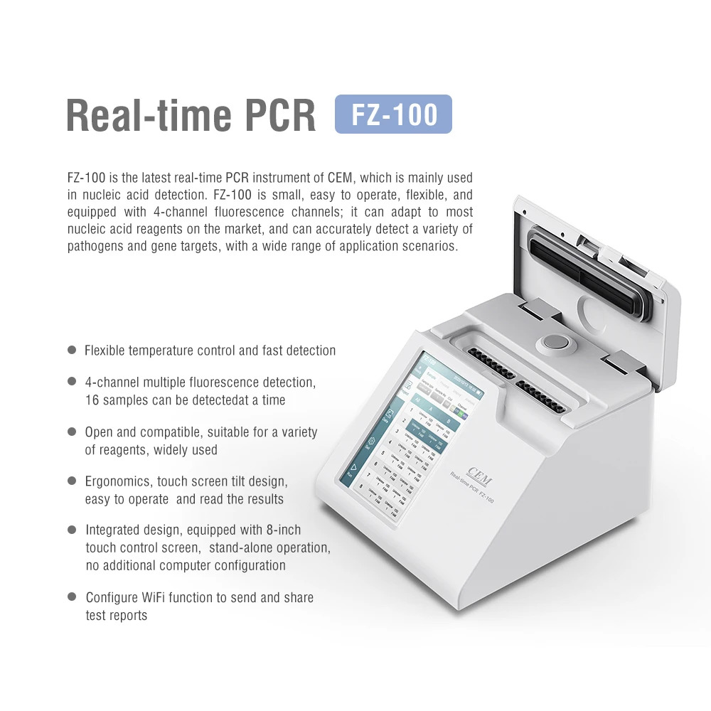 CEM FZ-100 Guaranteed Quality Automatic Touch Screen 16 samples real time pcr machine price