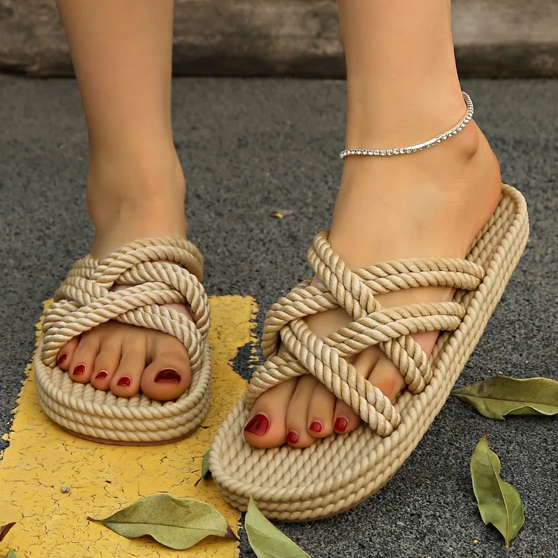 2025 New Summer Women's Hemp R - Elastic Waistband Roll recension och pris