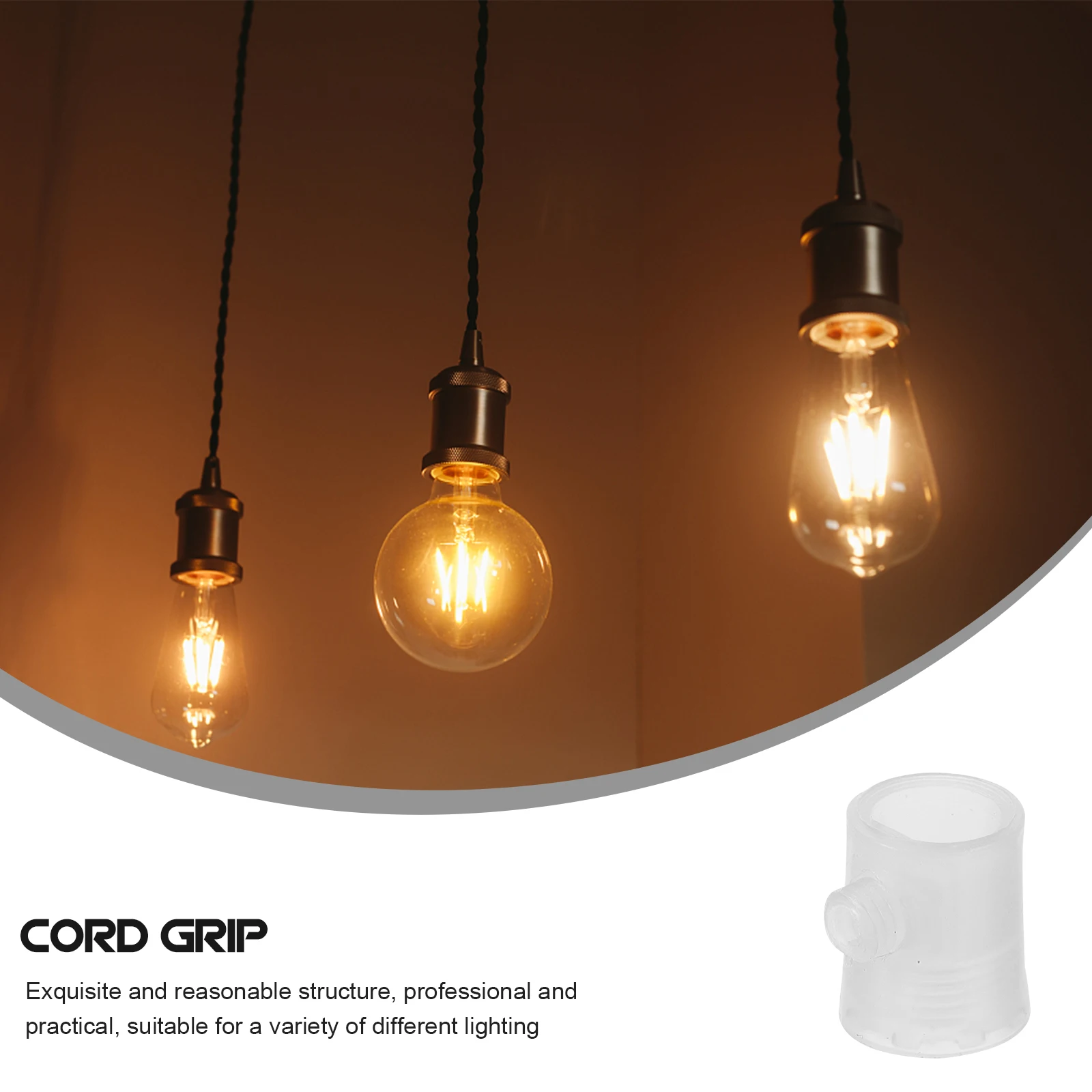 

50pcs Lock Wire Cord Clips Strain Relief Plastic Cable Holders M10 Thread Connector Chandelier Lighting Electrical