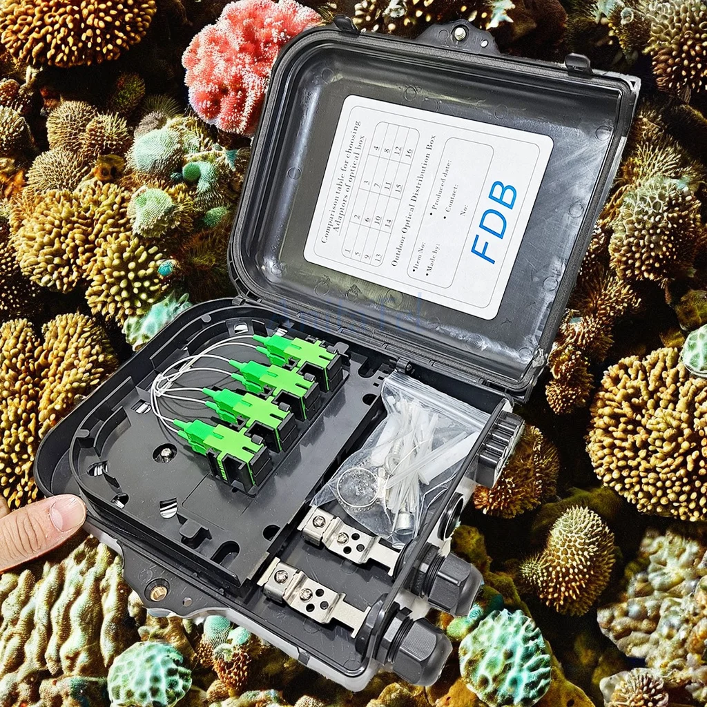 1x8 FTTH TCP Optical Fiber Distribution Box FDB Terminal Indoor Outdoor Telecom Cable