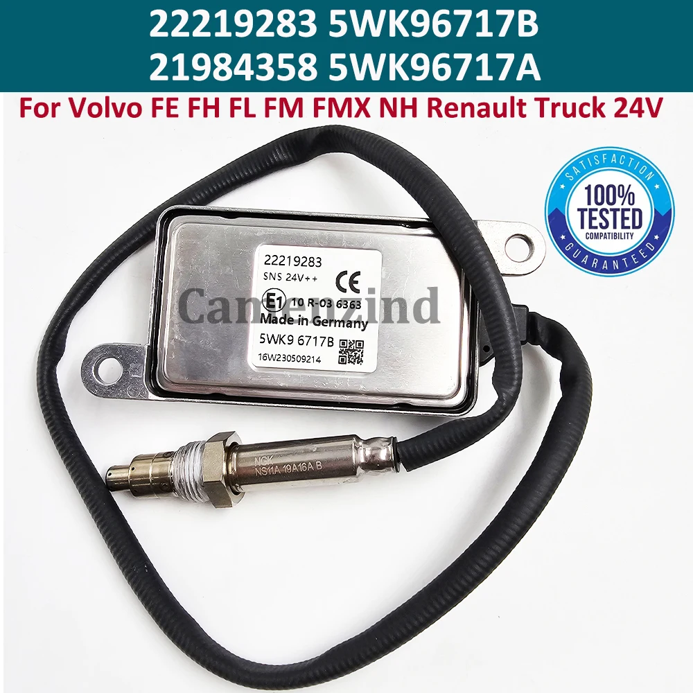 

Высококачественный датчик NOx (датчик оксида азота) для грузовиков Volvo Renault 24V 5WK96717B 5WK96717A 22219283 21473997 21984358