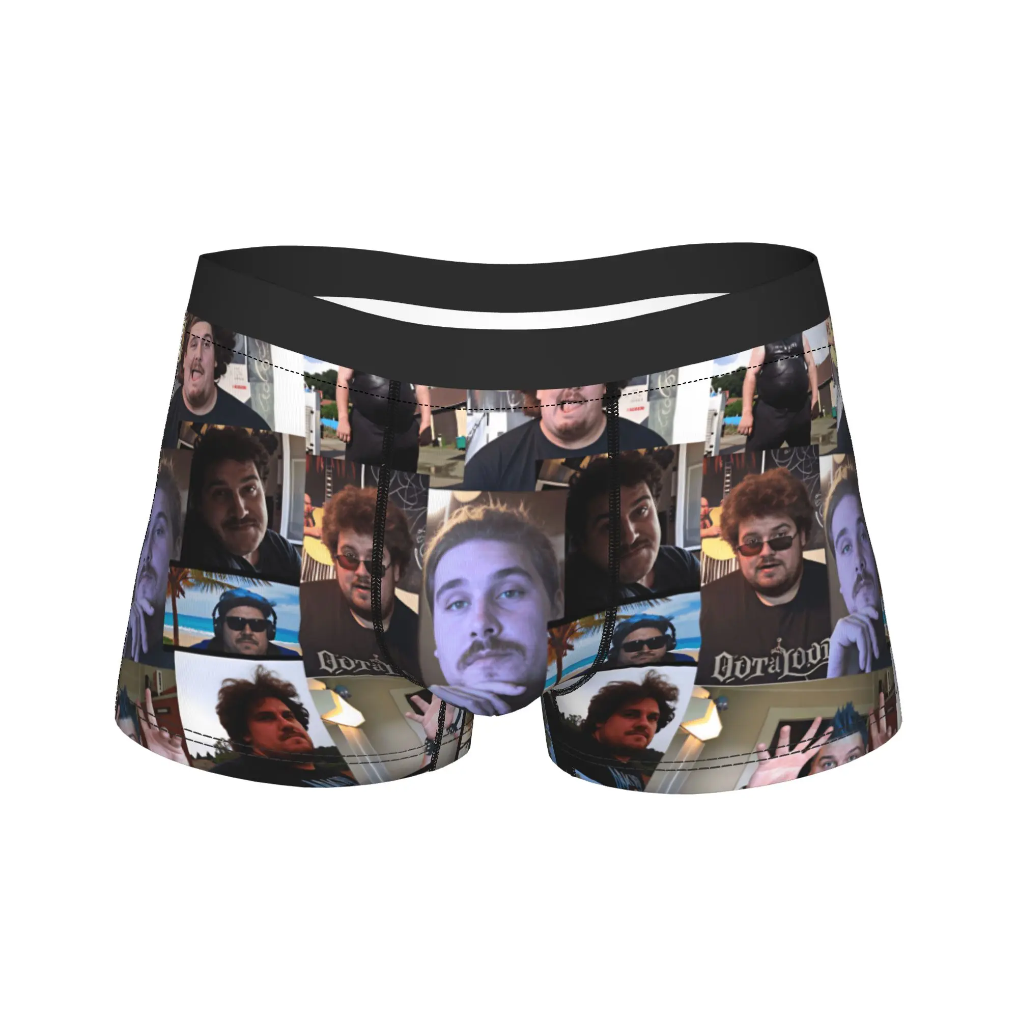 Drachenlord Multiple Looks Photo Compilation Underwear  Men Panties Design Sexy Soft Trunk Hot Sale Shorts Briefs Plus Size 2XL