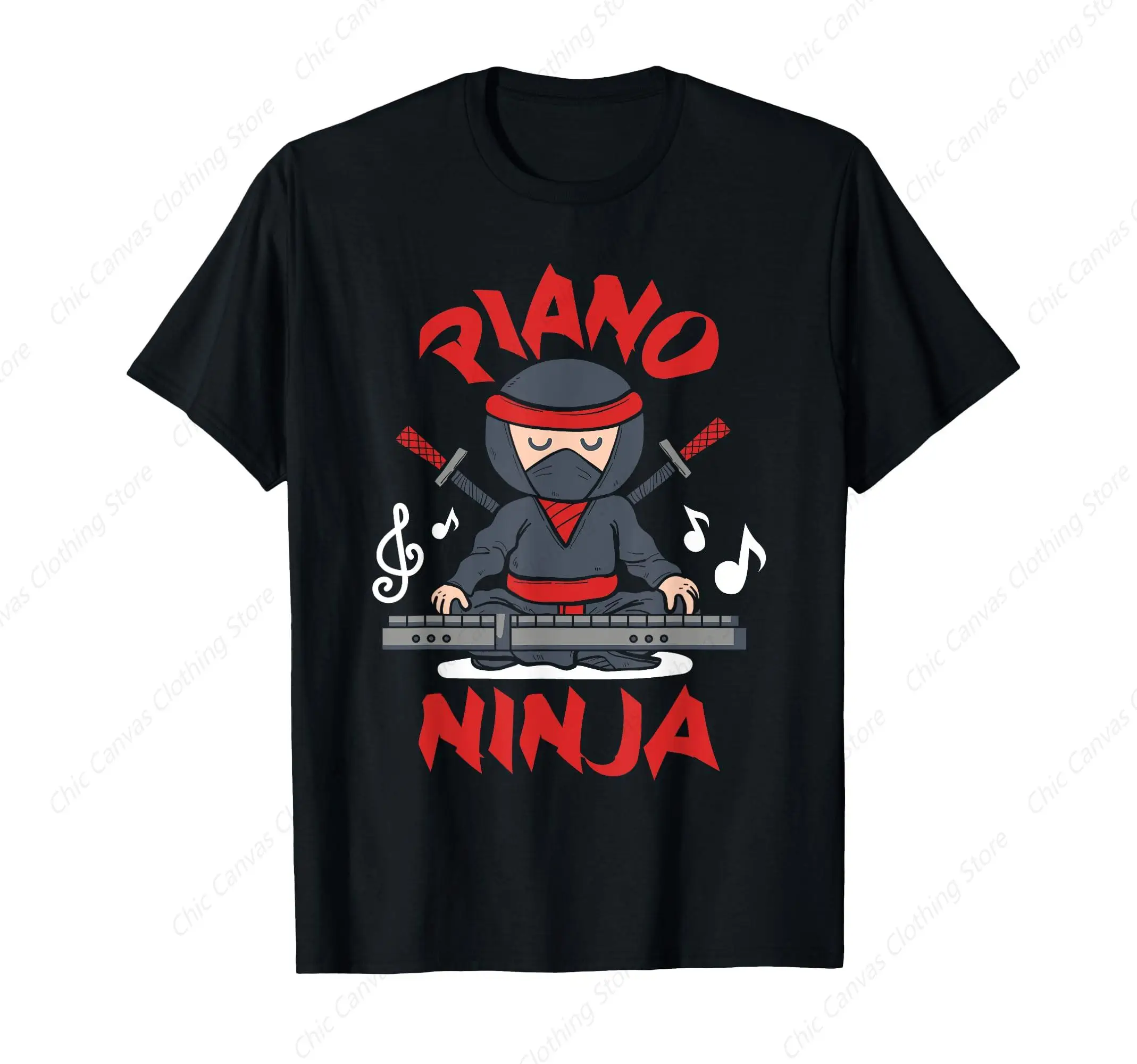 Piano Ninja Cool Street Printed Shirt Keyboard Player Keyboardist Pianist Pure Cotton T-shirt