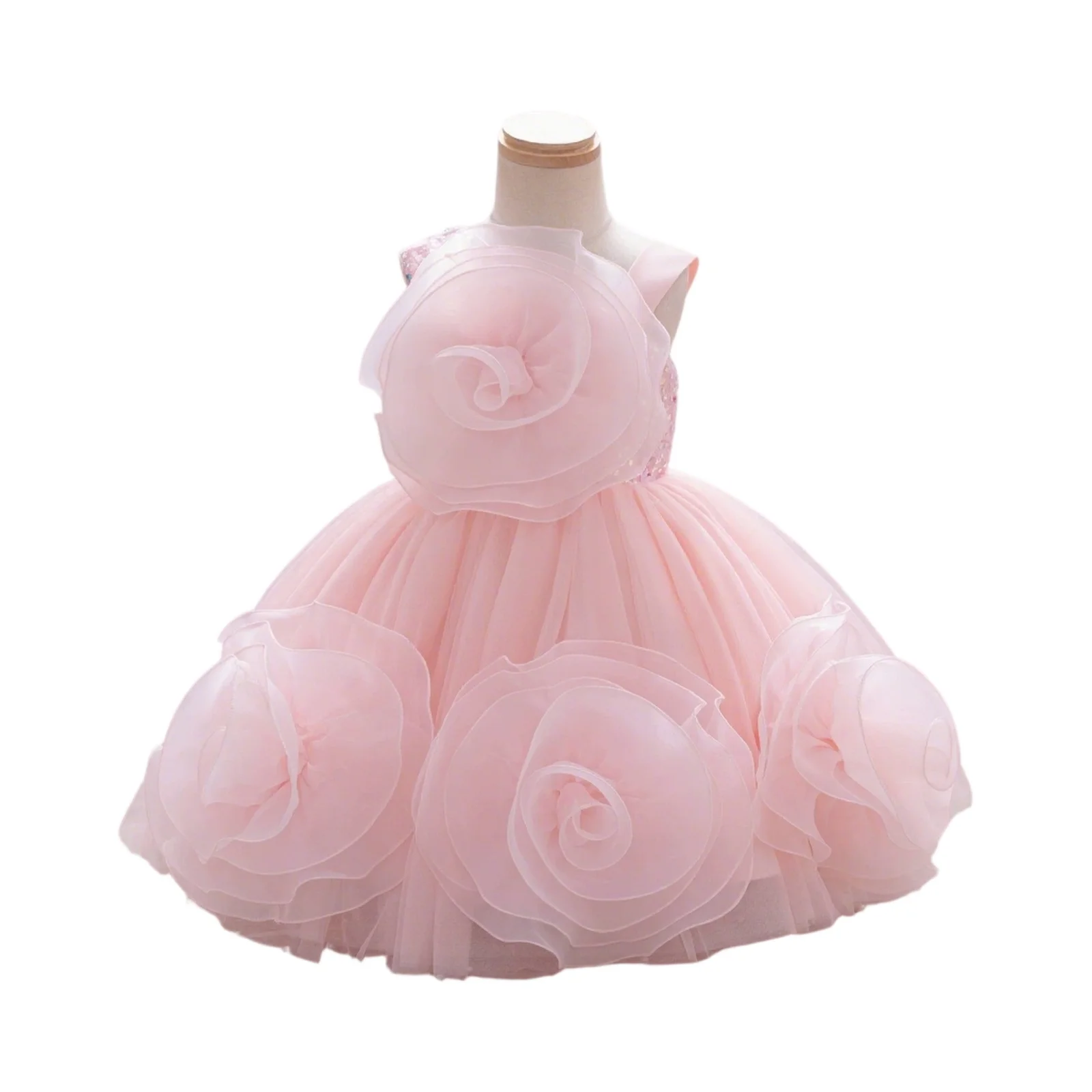 

‌Girls Halloween Princess Ball Gown Sparkly Tulle Dress Fairy Tale Party Costume Elegant Performance Outfit‌