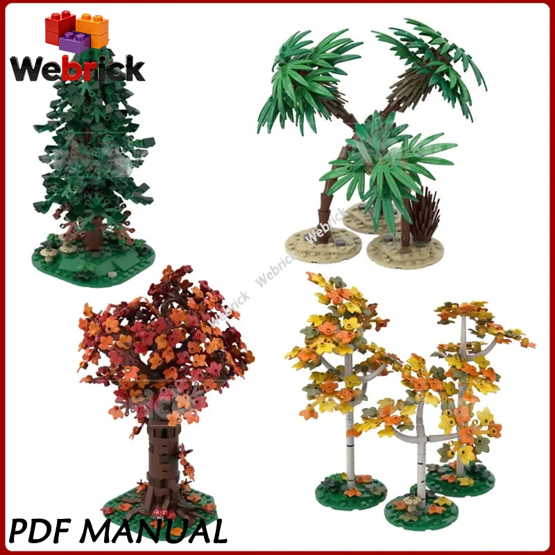 

Plants and Trees Collection Alternate Build MOC, Green Nature Scenery Model for Landscape Display and Collection