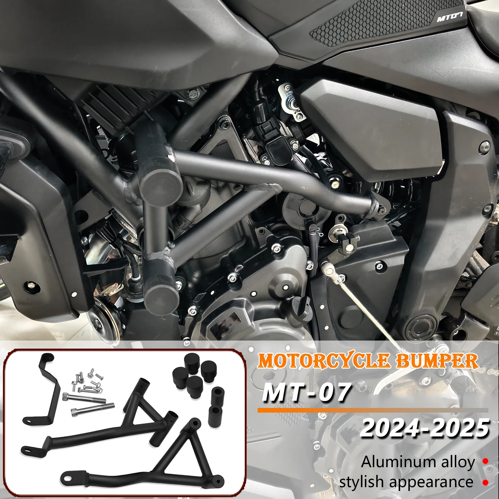 

Новые аксессуары, бампер для мотоцикла, защита от падения, бампер для двигателя, защита от столкновений, рамка для MT-07 MT07 2024 2025