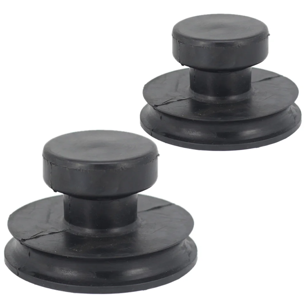 

2 Pcs Suction Cups Nepali Singing Bowl Sound Supplies Tool Handle Rubber Lifter for Black